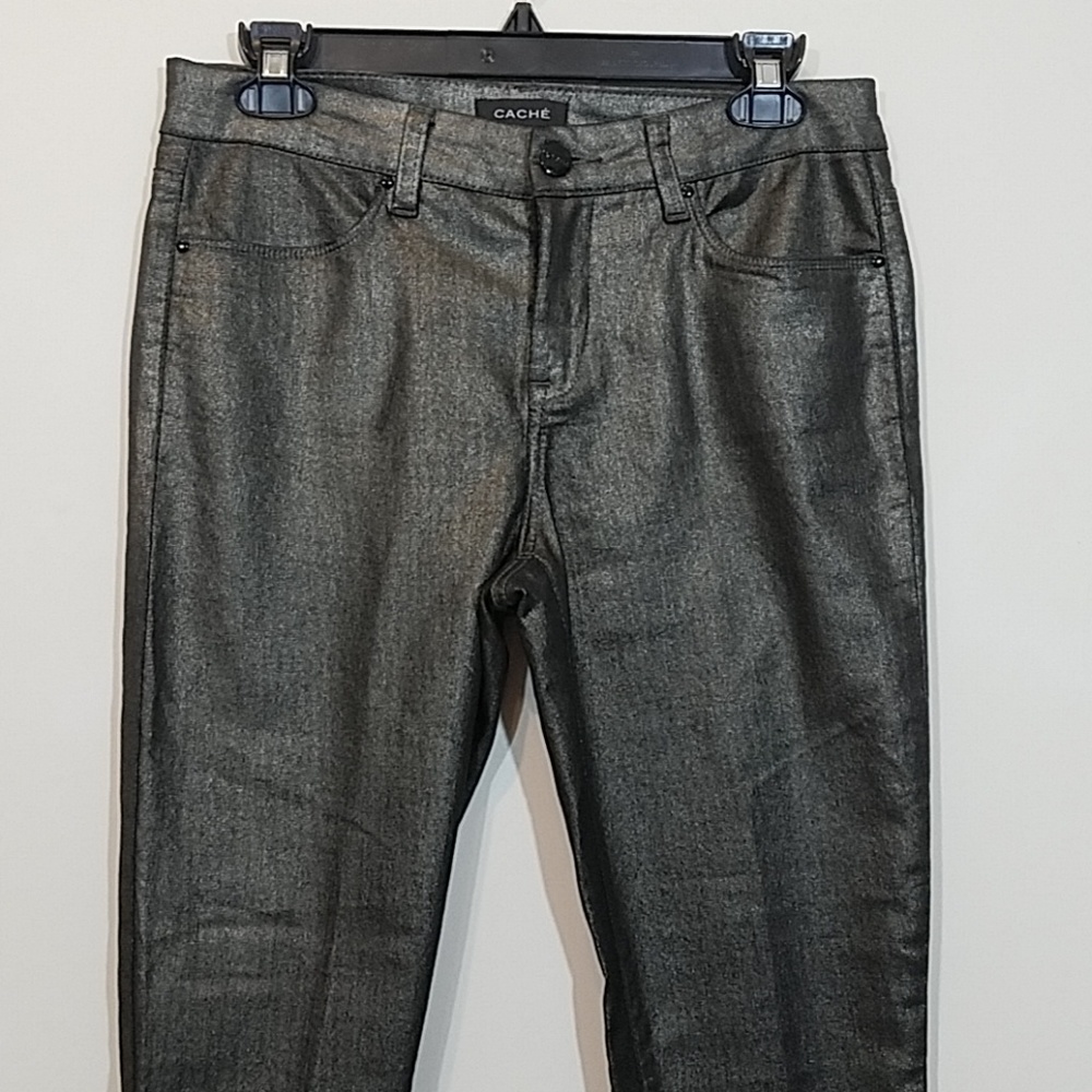 Cache High Waist Metallic Pants - image 2